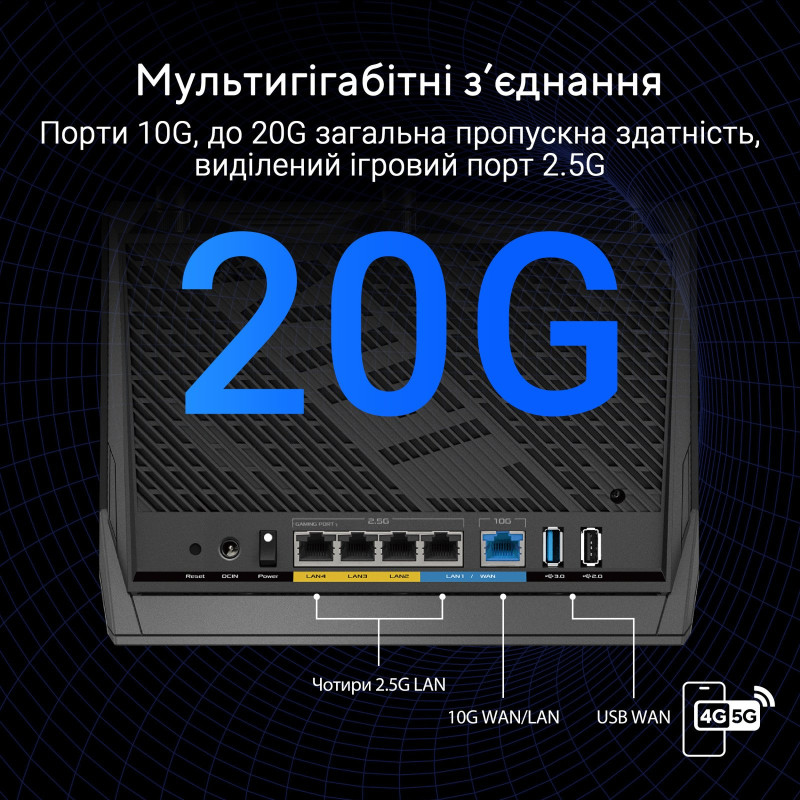 Бездротовий маршрутизатор Asus RT-BE86U (90IG08W0-MO9A0V)