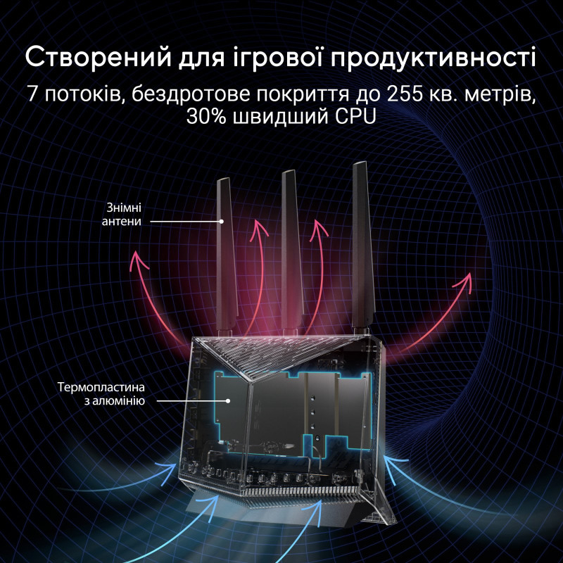 Бездротовий маршрутизатор Asus RT-BE86U (90IG08W0-MO9A0V)