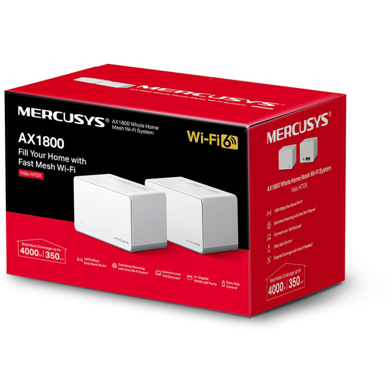 Маршрутизатор Mercusys Halo H70X 2PK (HALO-H70X-2-PACK)