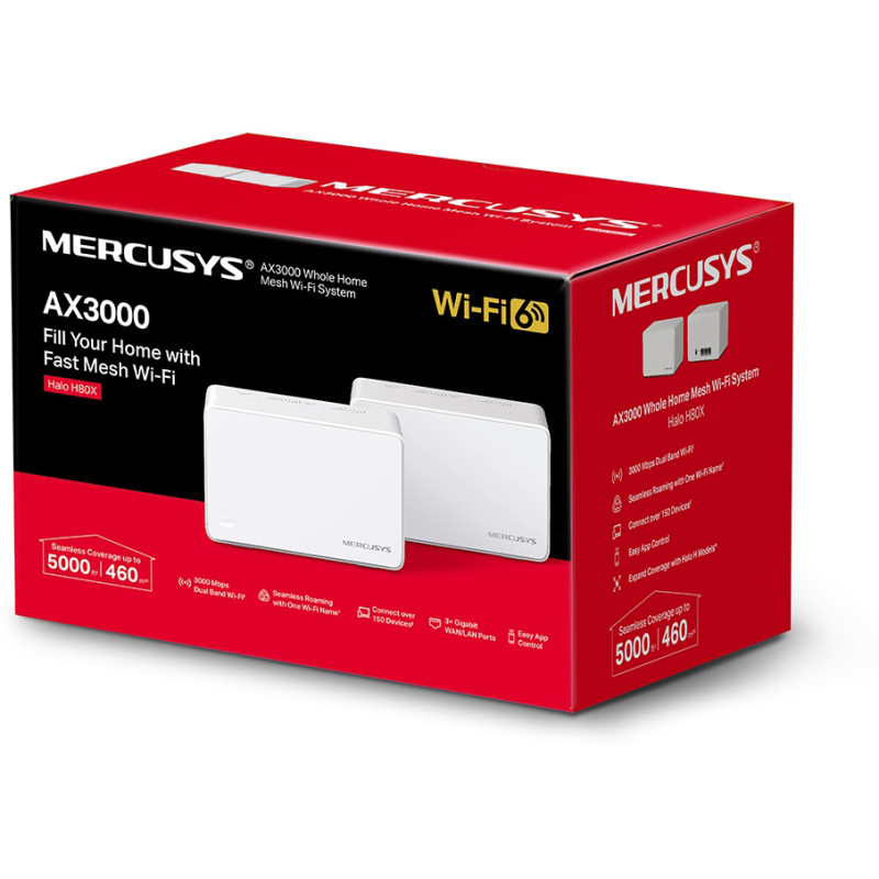 Маршрутизатор Mercusys Halo H80X 2PK (HALO-H80X-2-PACK)