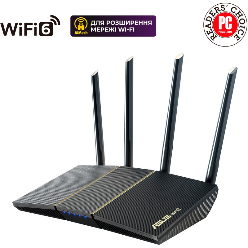 Маршрутизатор ASUS RT-AX57 AX3000 (90IG06Z0-MO3C00)