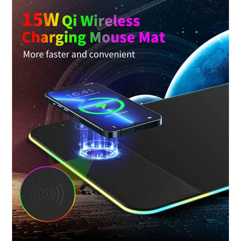 Ігрова поверхня Choetech RGB Illuminated 15W Wireless C (T543-F)