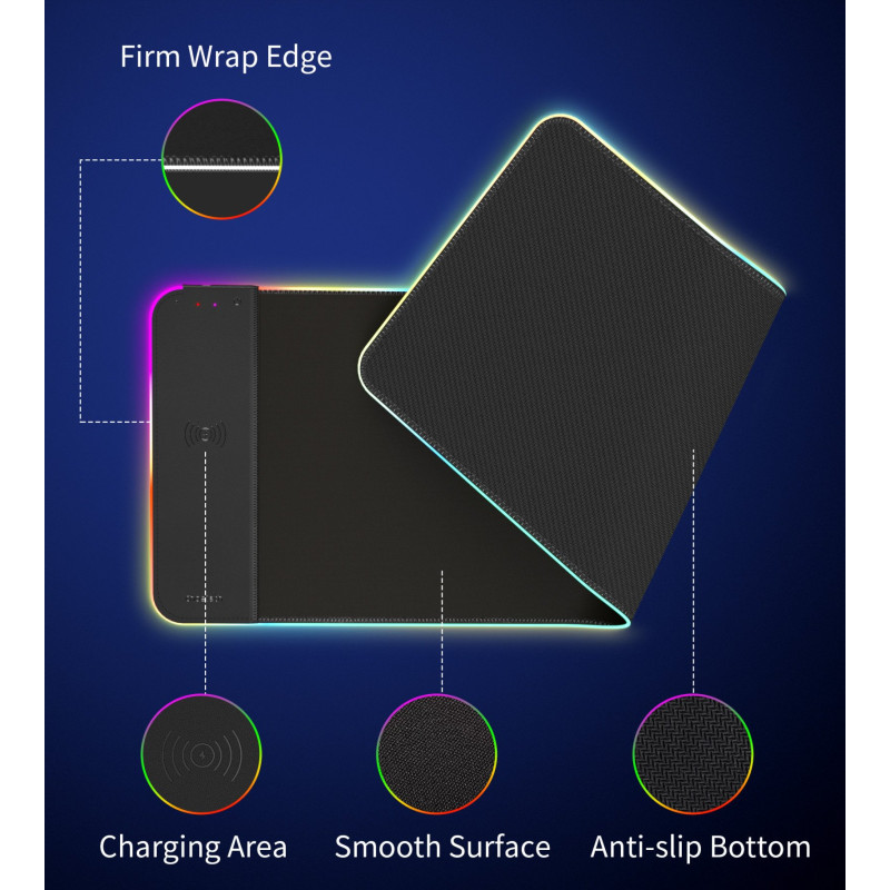 Ігрова поверхня Choetech RGB Illuminated 15W Wireless C (T543-F)