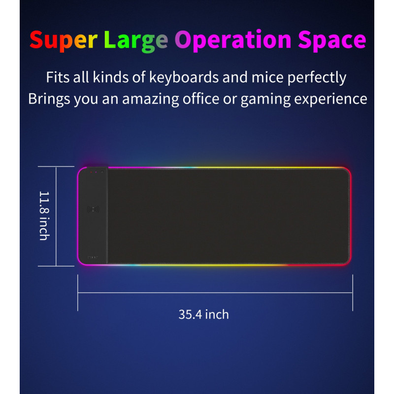 Ігрова поверхня Choetech RGB Illuminated 15W Wireless C (T543-F)