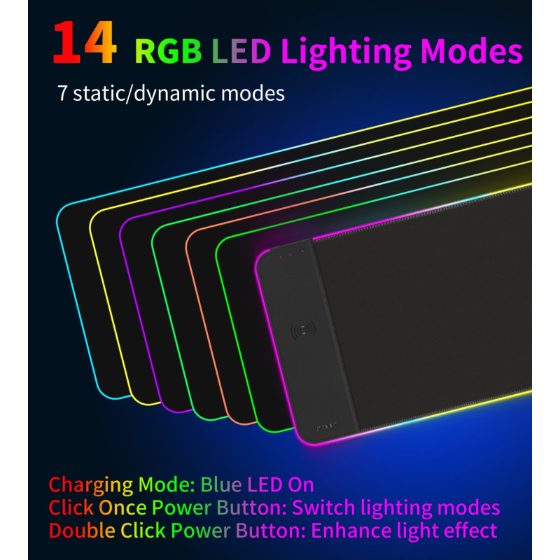 Ігрова поверхня Choetech RGB Illuminated 15W Wireless C (T543-F)