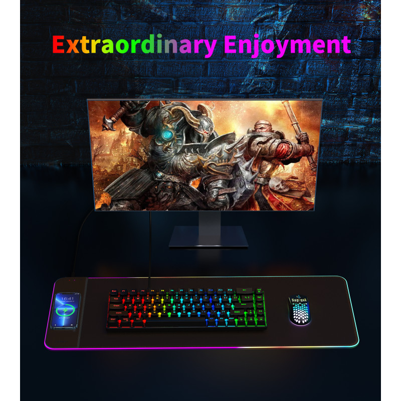 Ігрова поверхня Choetech RGB Illuminated 15W Wireless C (T543-F)