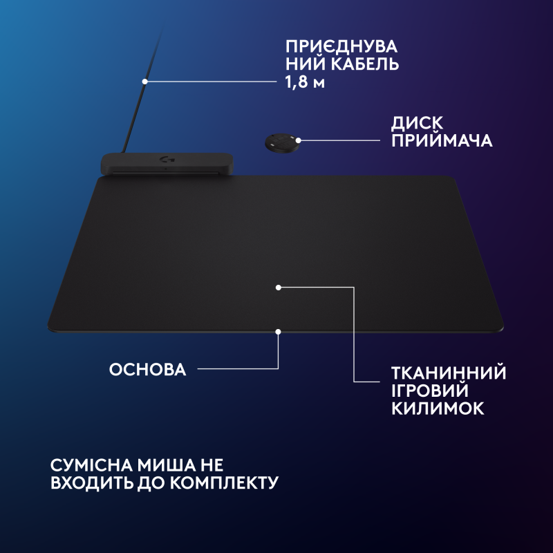 Ігрова поверхня Logitech G PowerPlay 2 Black (947-000003)