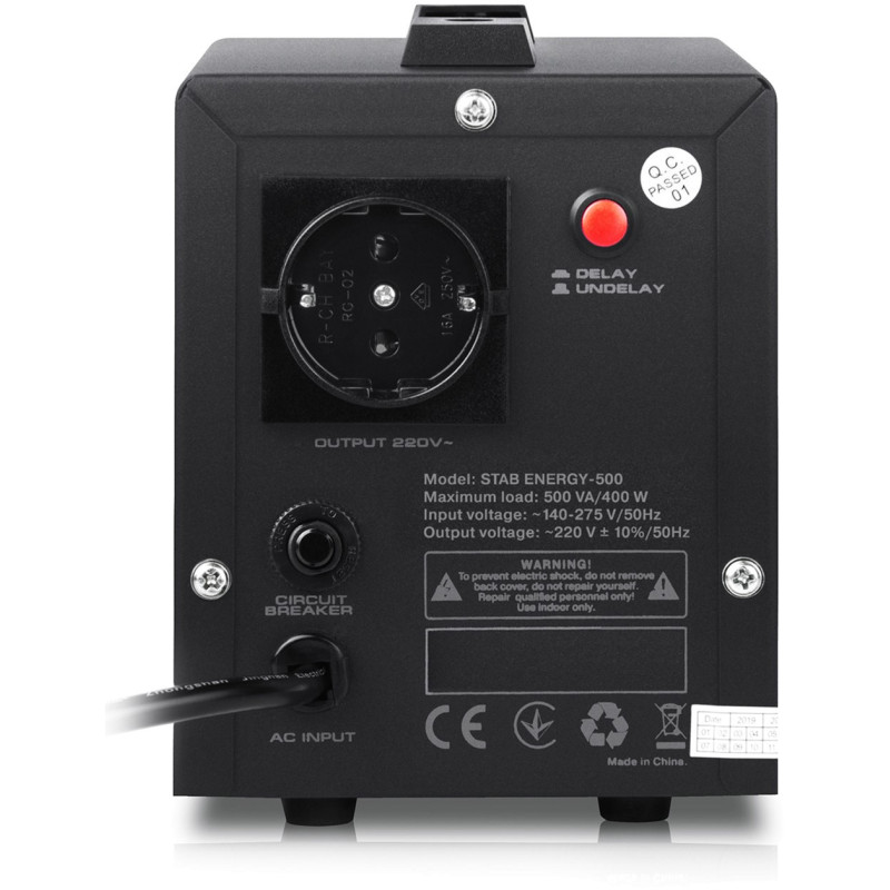 Стабілізатор напруги REAL-EL STAB ENERGY-500 (EL122400011)