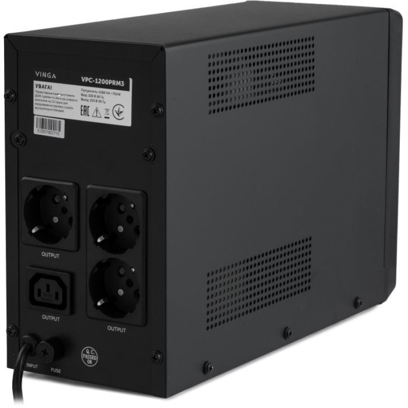 ІБП Vinga LED 1200VA (VPC-1200PRM3)