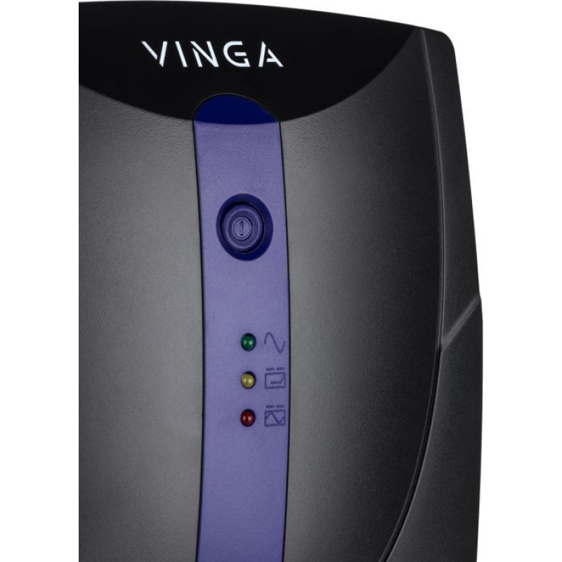 ІБП Vinga LED 1200VA пластиковий корпус з USB (VPE-1200PU)