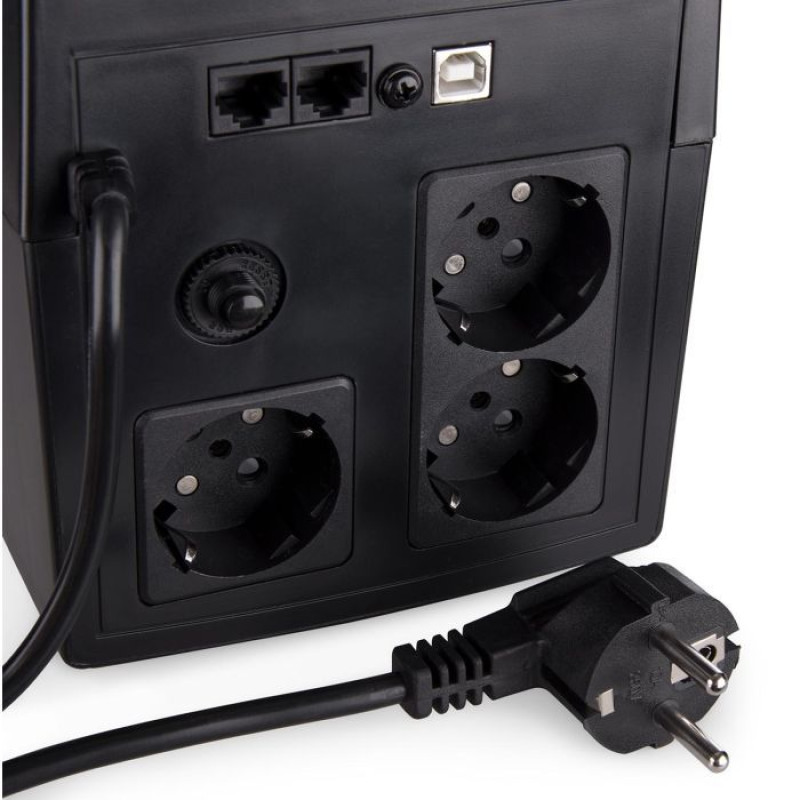 ІБП Vinga LED 1200VA пластиковий корпус з USB (VPE-1200PU)