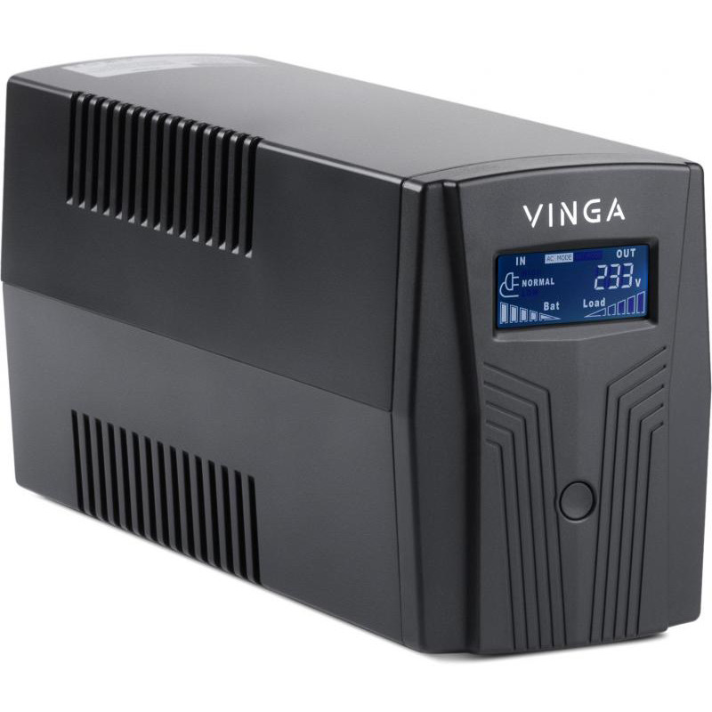ІБП Vinga LCD 800VA пластмасовий корпус з USB (VPC-800PU)