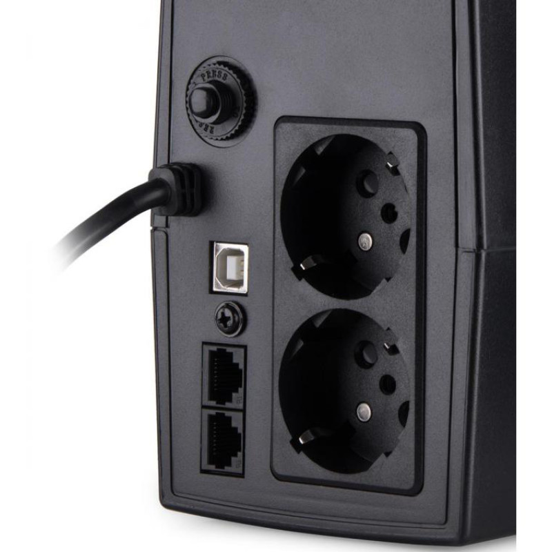 ІБП Vinga LCD 800VA пластмасовий корпус з USB (VPC-800PU)