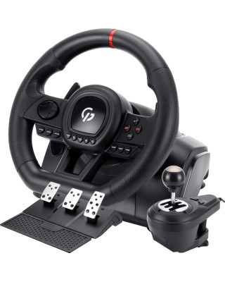 Кермо та педалі GamePro RW038PM з коробкою передач PC/XBOX/SWITCH/PS3/PS4