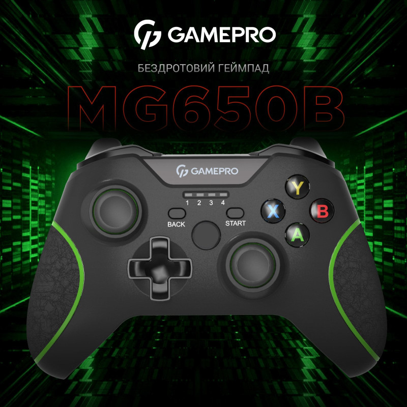 Геймпад GamePro MG650B PS3/Android Wireless Black/Green (MG650B)