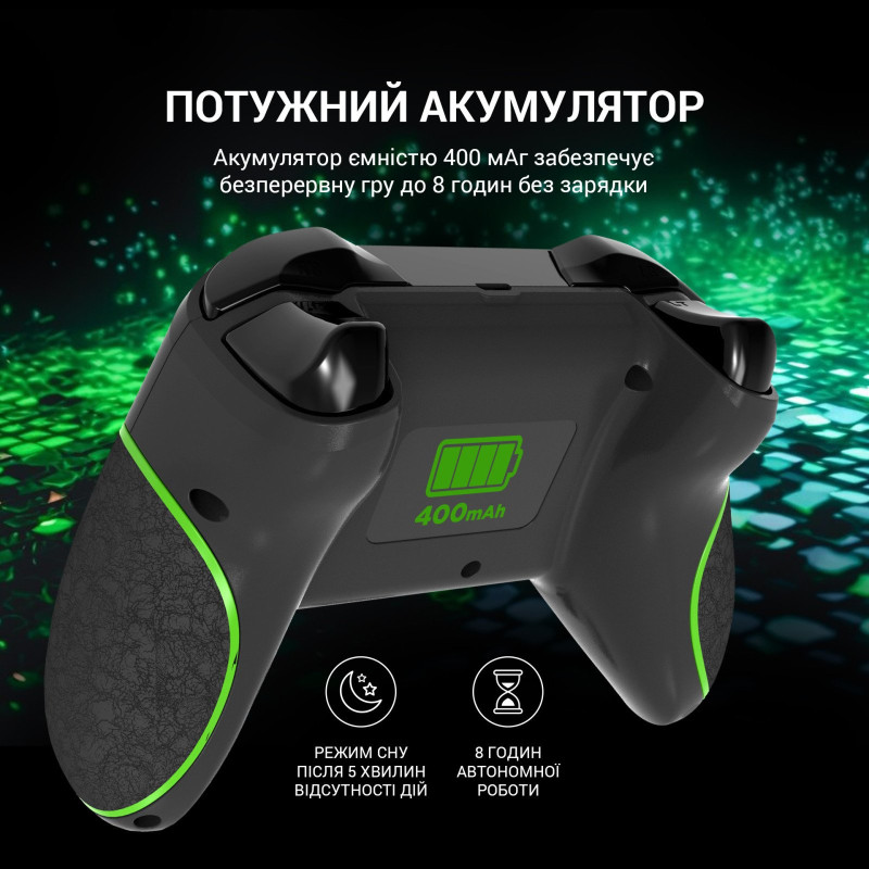 Геймпад GamePro MG650B PS3/Android Wireless Black/Green (MG650B)