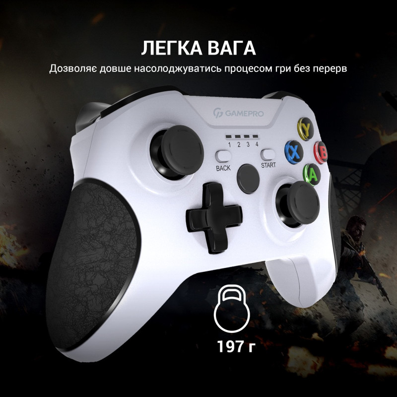 Геймпад GamePro MG650W PS3/Android Wireless White/Black (MG650W)