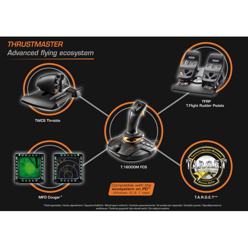 Джойстик ThrustMaster T.16000M FC Flight Pack Black/Orange (2960782)