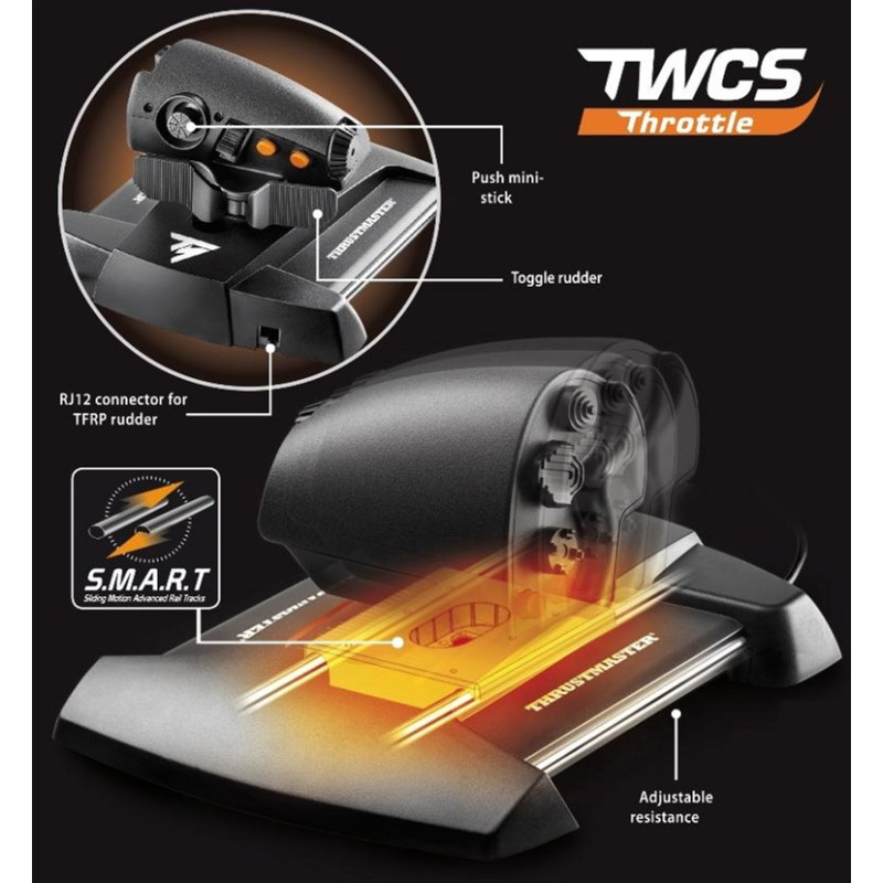 Джойстик ThrustMaster T.16000M FC Flight Pack Black/Orange (2960782)
