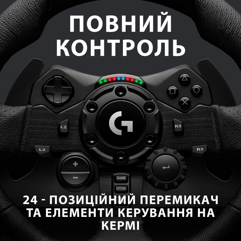 Дротове кермо Logitech G923 Racing Wheel and Pedals for PS4 and PC (941-000149)