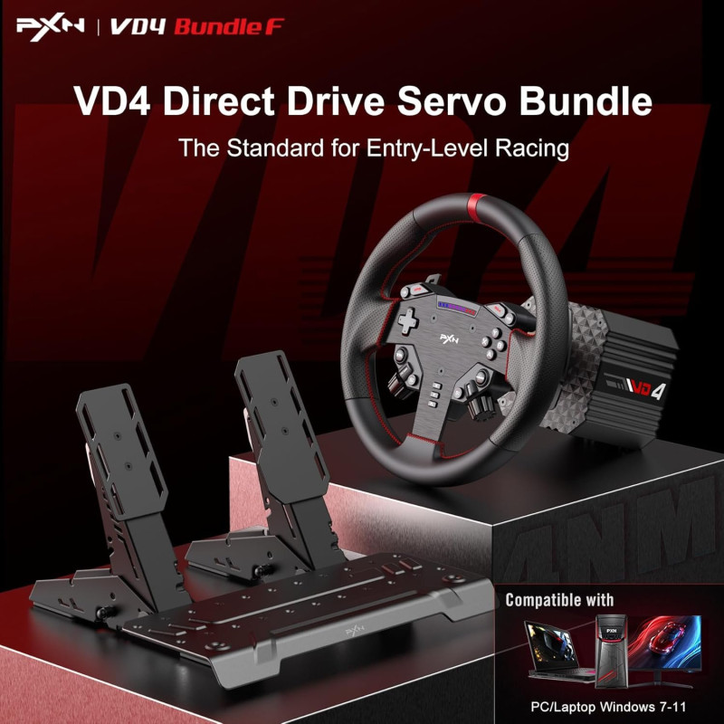 Кермо і педалі PXN VD4 Bundle for PC (PXN-VD4 Bundle EU)