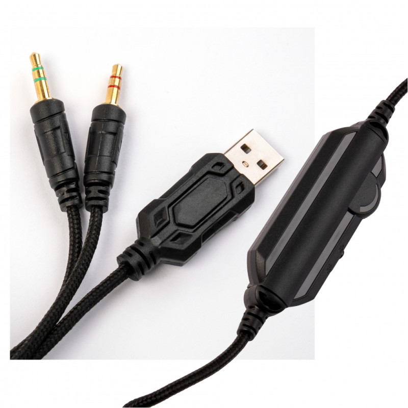 Наушники Vinga HSCU-160 Gaming LED Black (HSCU-160)