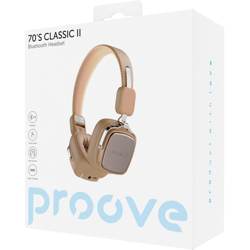 Навушники Bluetooth Headset Proove 70'S Classic II beige