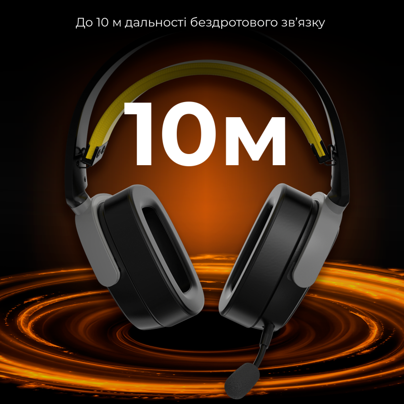 Навушники Ajazz AHM09 MAX Black Gray Yellow (AHM09-MAX-BGY)