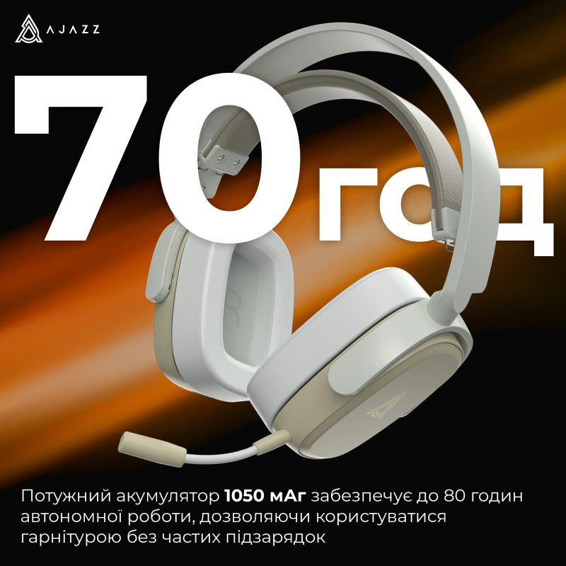 Навушники Ajazz AHM09 MAX Gray White (AHM09-MAX-GW)