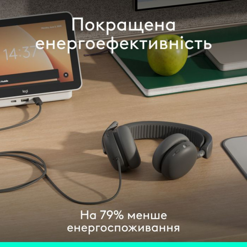 Навушники Logitech Zone Wired 2 for Business USB Graphite TEAMS version (981-001615)