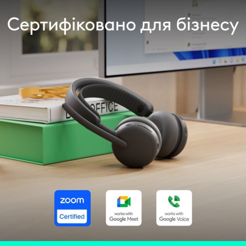 Навушники Logitech Zone Wireless 2 ES for Business Graphite UC version (981-001498)