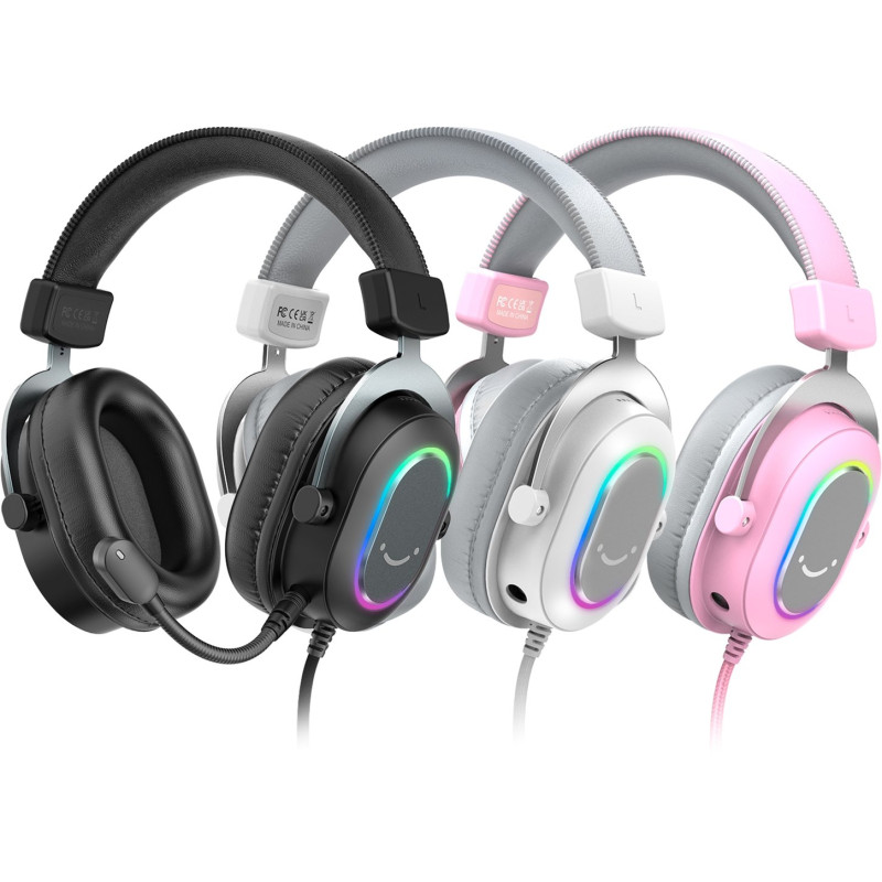 Навушники Fifine H6 RGB 7.1 White (H6W)