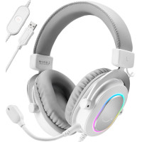 Навушники Fifine H6 RGB 7.1 White (H6W)