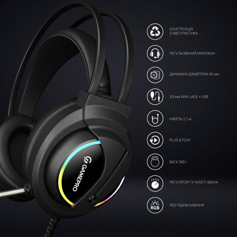 Навушники GamePro HS565 Nitro Black (HS565)