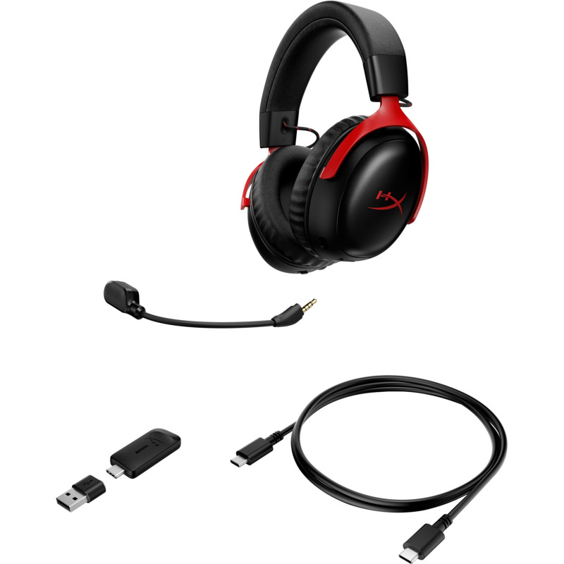 Навушники HyperX Cloud III S Wireless Black-Red (A59Z0AA)