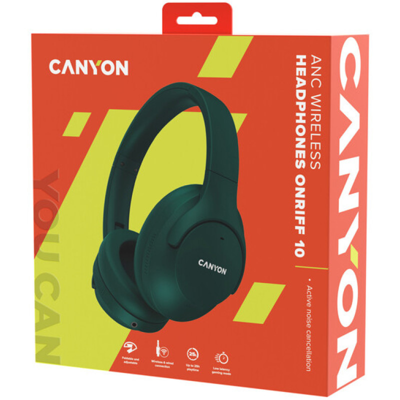 Навушники Canyon OnRiff 10 ANC Green (CNS-CBTHS10GN)