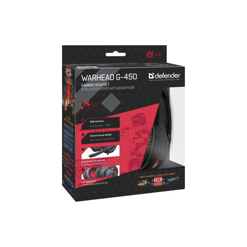 Навушники Defender Warhead G-450 USB (64146)