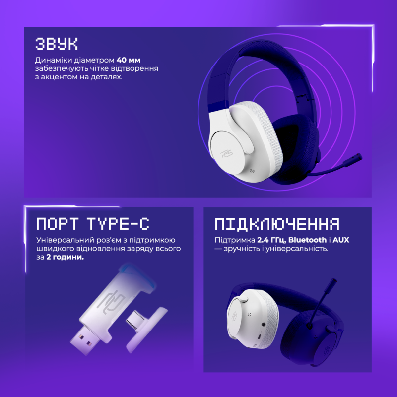 Наушники Proove Gaming Bliss Pro (APP) White (GHBLPPP10002)