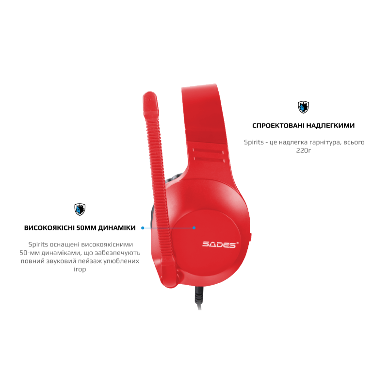 Набір Sades SA-721 Spirits Red (sa721rdj)