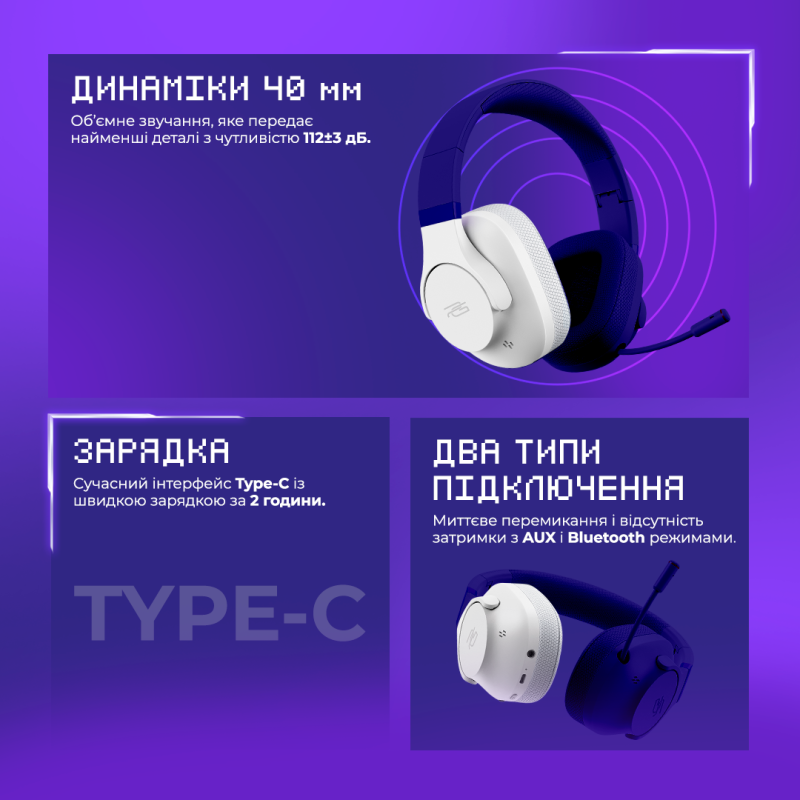 Наушники Proove Gaming Bliss (APP) White (GHBLPP010002)
