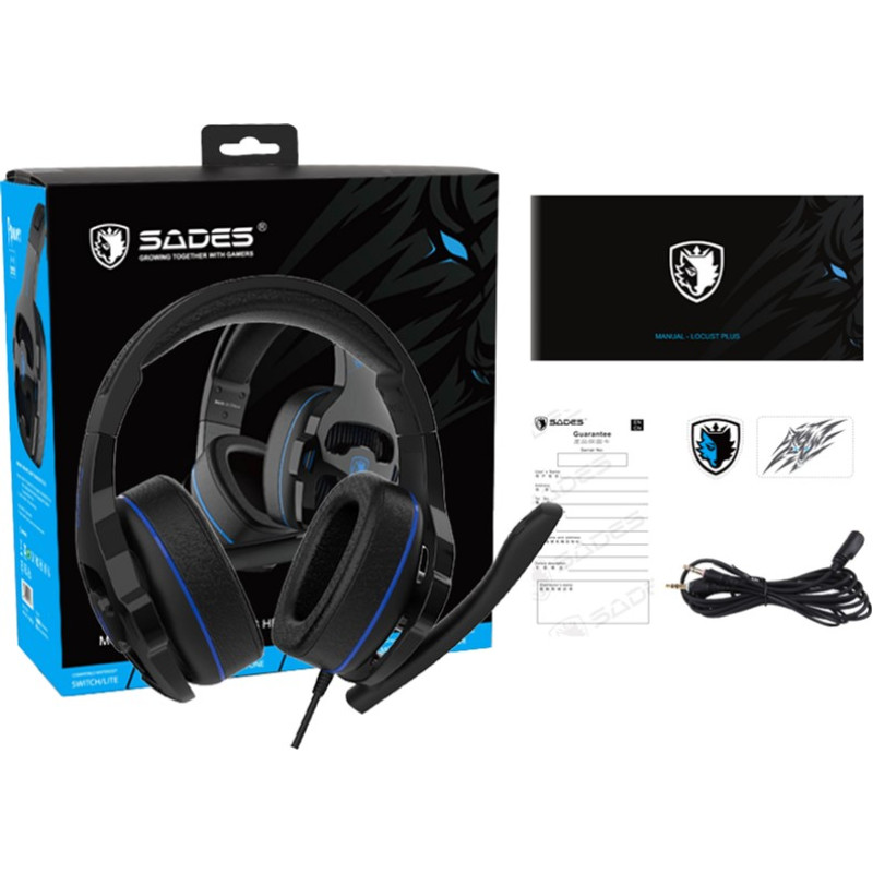 Гарнітура Sades SA-726 Ppower Black/Blue (sa726blj)