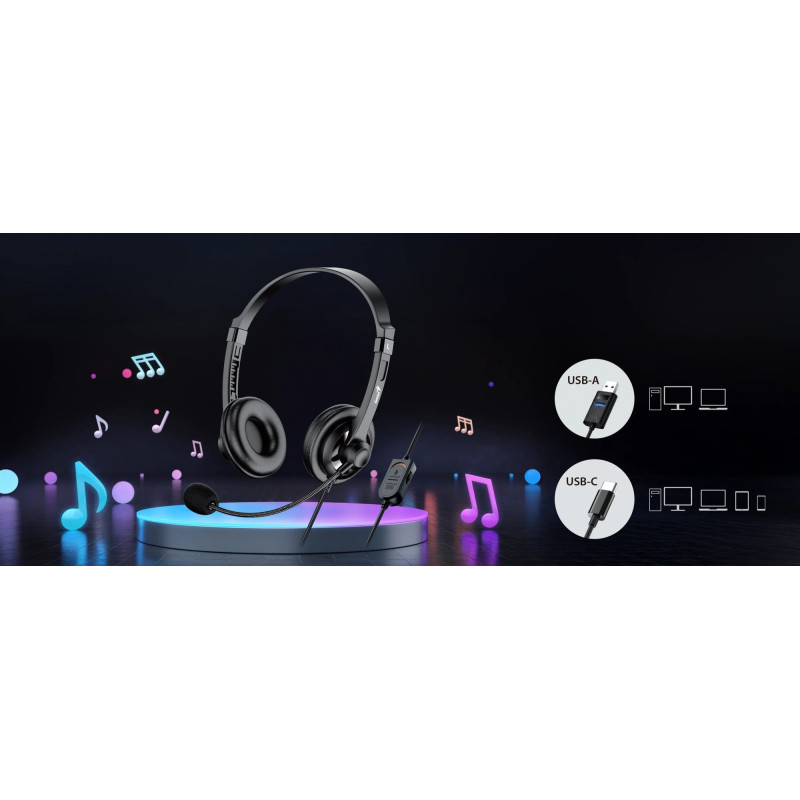 Навушники Genius HS-230U USB-C Black (31710021405)