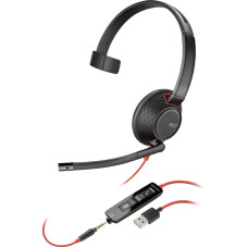 Гарнітура провідна Poly On-ear Blackwire 5210 Black (8X230AA)