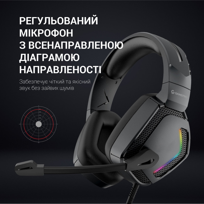 Навушники GamePro HS605 RGB Black (HS605)