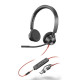 Гарнітура провідна Poly On-ear Blackwire 3325-M Black (8X222AA)