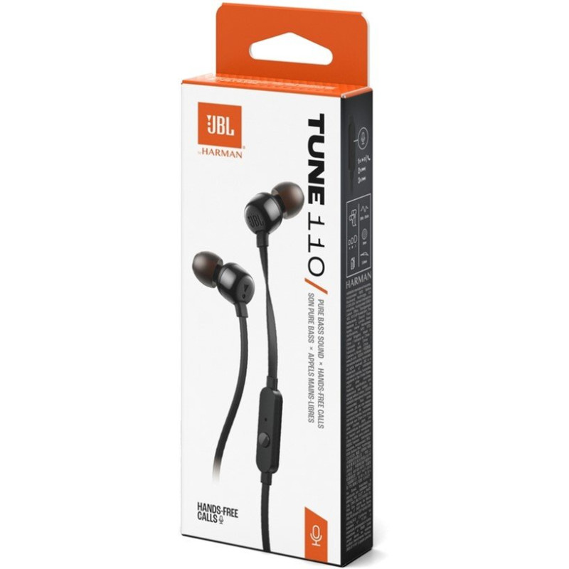 Гарнітура JBL Tune 110 Eco Black (JBLT110BLKE)
