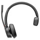 Бездротова гарнітура Poly On-ear Voyager 4310-M з адаптером BT700 Black (77Y91AA) сертифікат Microsoft Teams