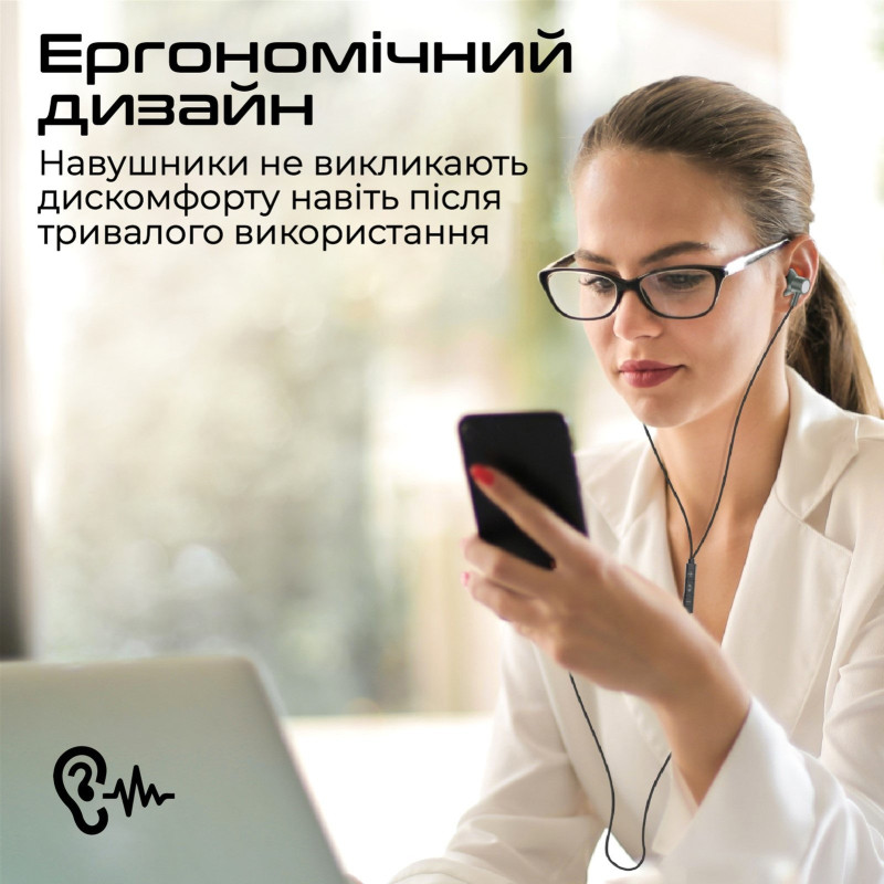 Навушники Promate Silken-C Grey