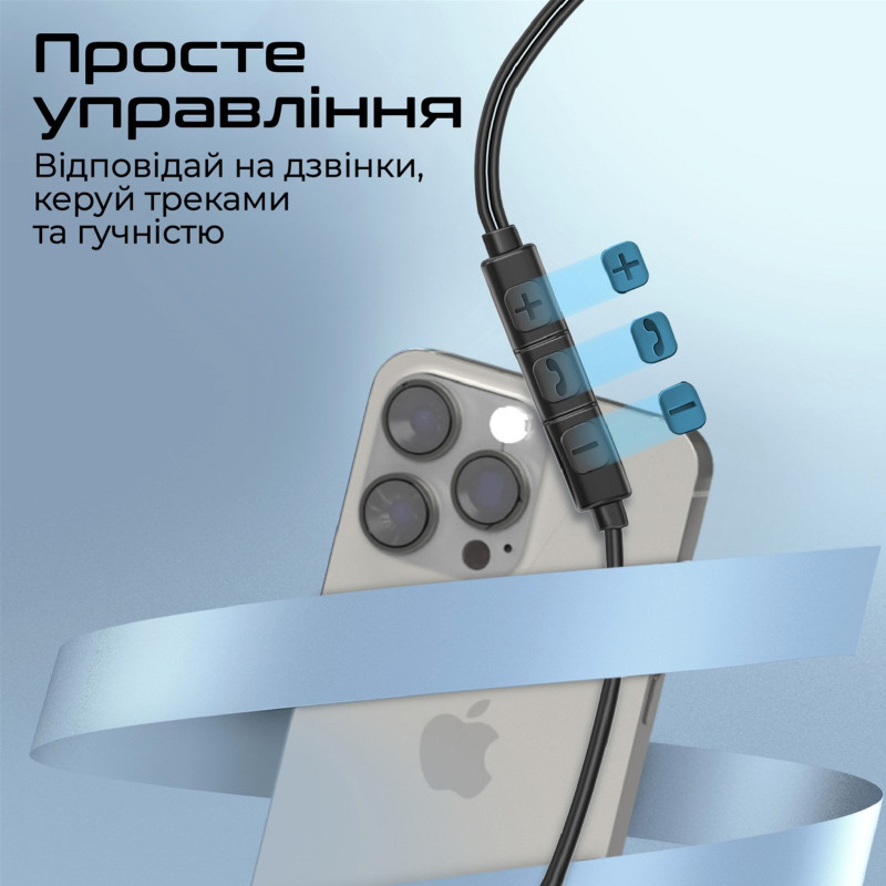 Навушники Promate Silken-C Grey