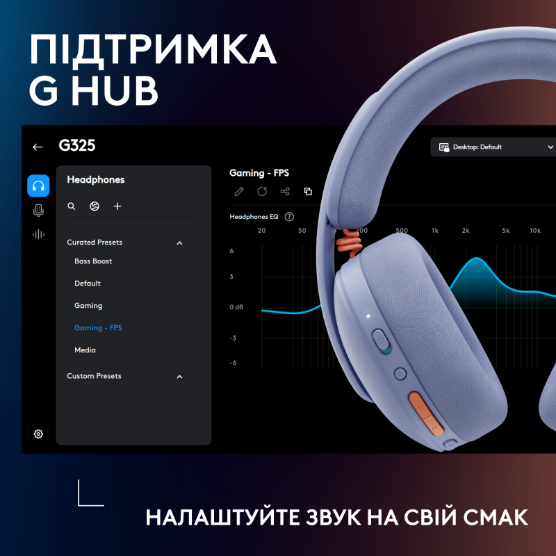 Навушники Logitech G325 Lightspeed Lilac (981-001538)